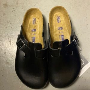Birkenstock Boston Amalfi black 7 Regular NWT